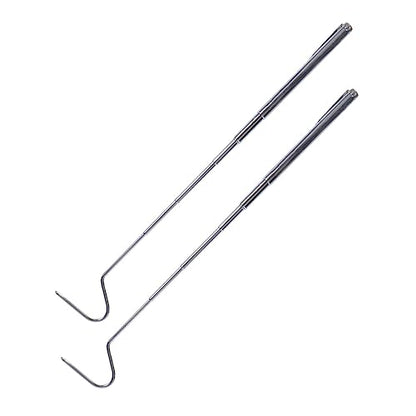 Kisangel 2pcs Heavy Duty Snake Grabbers Reptile Catching Tool Sturdy Telescopic Snake Hook for Plumbers Comfort Grip