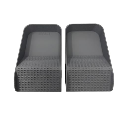 Hermit Crab Watering Pool | Platform Pool Accessory with Access Ramp for Hermit Crabs | 6.5" x 4" | Made in USA (Salt + Fresh Set, Gray) - color: Salt + Fresh Set, Gray