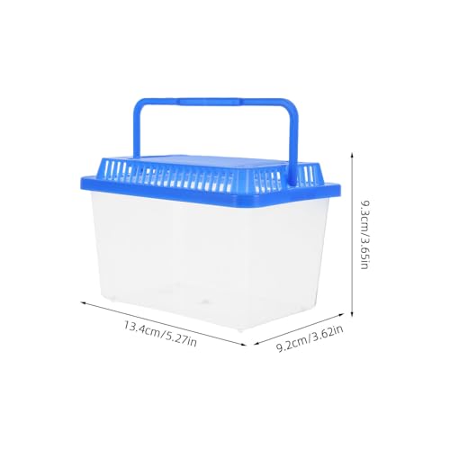 Mikikit 8pcs Portable Reptile Terrarium Boxes with Handle Large Plastic Tortoise Enclosure Spider Feeding Container for Home Travel Use