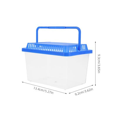 Mikikit 8pcs Portable Reptile Terrarium Boxes with Handle Large Plastic Tortoise Enclosure Spider Feeding Container for Home Travel Use