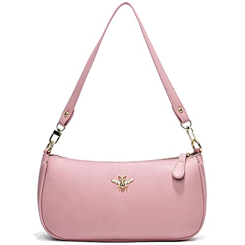 Small Tote Shoulder Bags Purses for Women Retro Classic Crossbody Bags Cute Clutch Purse and Handbag - color: 0-3-pink a