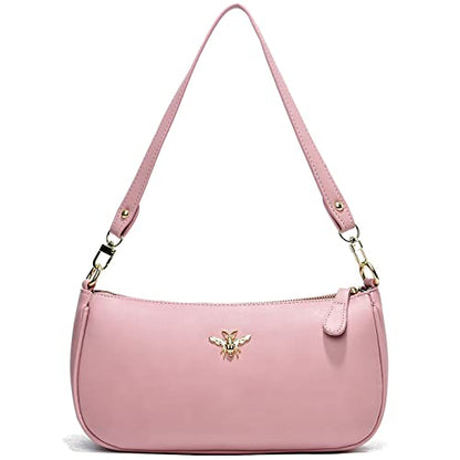 Small Tote Shoulder Bags Purses for Women Retro Classic Crossbody Bags Cute Clutch Purse and Handbag - color: 0-3-pink a
