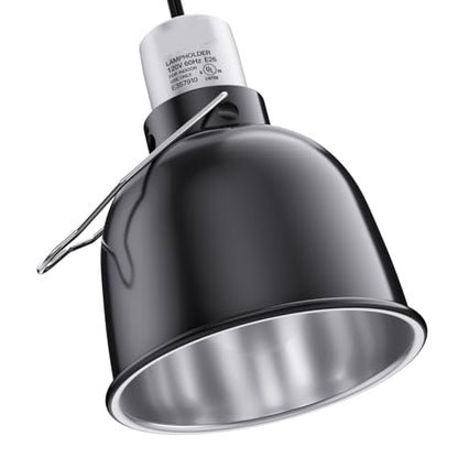MRREPTILE Reptile Light Fixture – 5.5'' Deep Dome Lamp with Ceramic Socket – Dual Use for Heat Emitter & Basking Bulbs & UVB Bulbs – Ideal for Bearded Dragon, Snake, Chameleon, Turtle & Terrarium - style: 5.5'' Deep Dome
