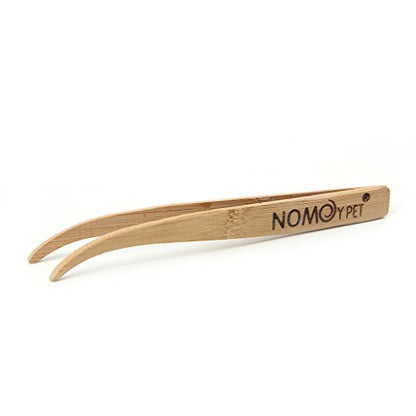 Youngy Angled Reptile Terrarium Feeding Tongs Tweezers Eco-Friendly Bamboo Feeding Tool