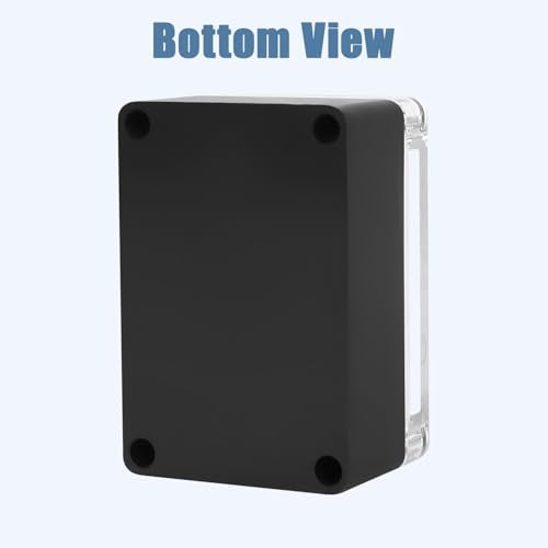 Junction Box with Clear Cover IP65 Waterproof Project Box Dustproof ABS Plastic Electrical Project Boxes Universal Enclosure, Black 3.9"x 2.6"x 1.9"(100x68x50mm)(Pack of 2) - color: 2 packs, size: 3.9"x 2.6"x 1.9"