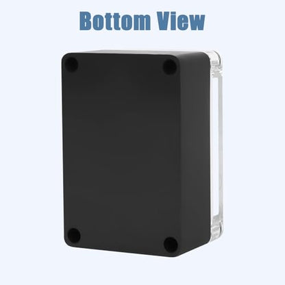 Junction Box with Clear Cover IP65 Waterproof Project Box Dustproof ABS Plastic Electrical Project Boxes Universal Enclosure, Black 3.9"x 2.6"x 1.9"(100x68x50mm)(Pack of 2) - color: 2 packs, size: 3.9"x 2.6"x 1.9"