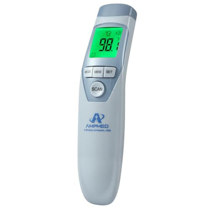Medical No Touch Forehead Thermometer for Adults and Kids | Baby Thermometer, Fever Alarm, 1 Second Fast Reading, Memory Recall - color: Blue