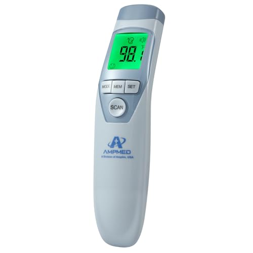 Medical No Touch Forehead Thermometer for Adults and Kids | Baby Thermometer, Fever Alarm, 1 Second Fast Reading, Memory Recall - color: Blue