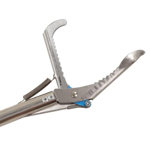 TOPINCN Professional Stainless Steel Snake Tong, 16.5oz Foldable Reptile Grabber with Self-Locking Handle, Premium Snake Handling Tool for Snake Farmers