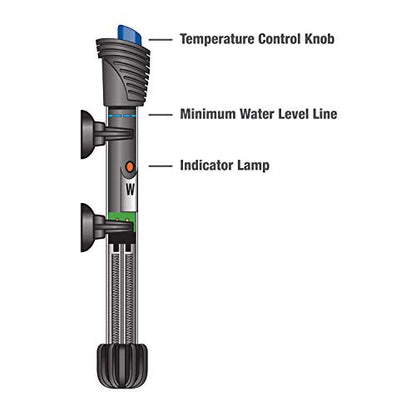 Aqueon Submersible Aquarium Heater 150 Watts - size: 150 W