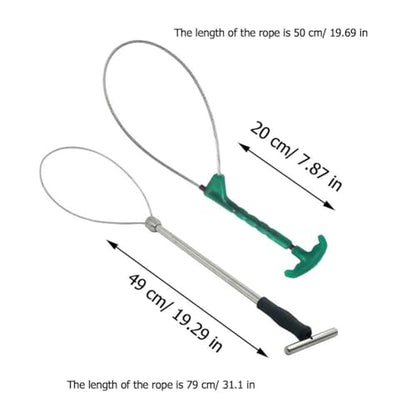 Pig Catcher Pole,Dog Catcher Pole,Animal Control Pole,Stainless Steel Pig Contro Holder,Dog Catch Rod Noose Holder Tool,for Dog Pig Swine Animals Livestock - color: Green Sliver