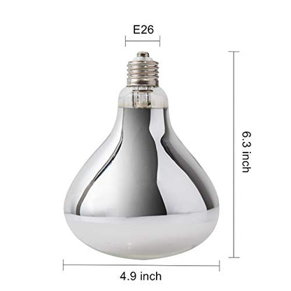 REPTI ZOO 125W Reptile Heat Lamp - Full Spectrum UVA UVB Sun Lamp - Self-Ballasted Vapor Basking Spot Lamp/Bulb/Light for Reptiles and Amphibians - style: 125W