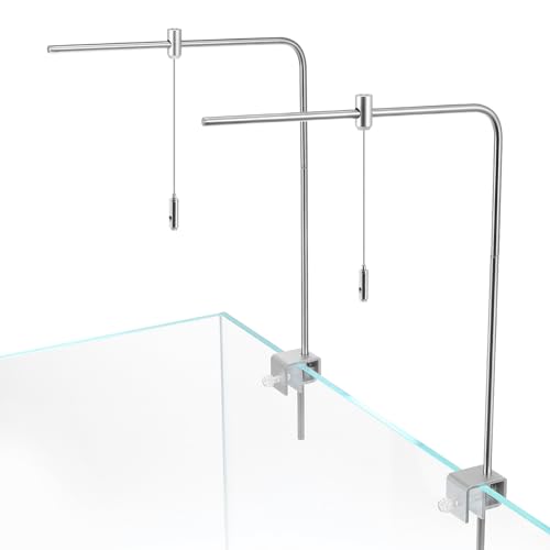 BESPORTBLE Aquarium Light Mount, 2Pcs Adjustable Aquarium Light Mounting Bracket Reptile Glass Lamp Stand Fish Tank Led Lamp Holder