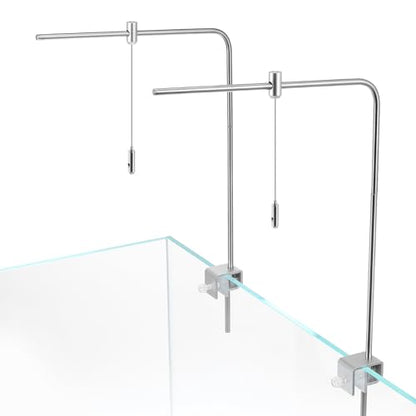 BESPORTBLE Aquarium Light Mount, 2Pcs Adjustable Aquarium Light Mounting Bracket Reptile Glass Lamp Stand Fish Tank Led Lamp Holder