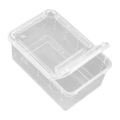 Reptile Feeding Box,Transparent Terrarium Habitat Cage Breeding Box Hatching Container for Gecko Animal Cricket Lizard, Style B - size: Style B