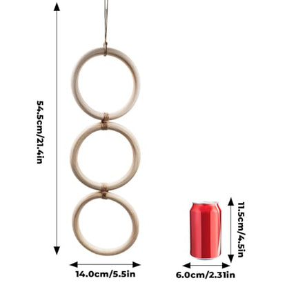 Reptile Tank Accessories, Snake Enrichment Climbing Toys, Wooden Snake Climbing Rings, Reptile Habitat Accessories for Ball Python, Chameleon, Hognose, Corn Snake