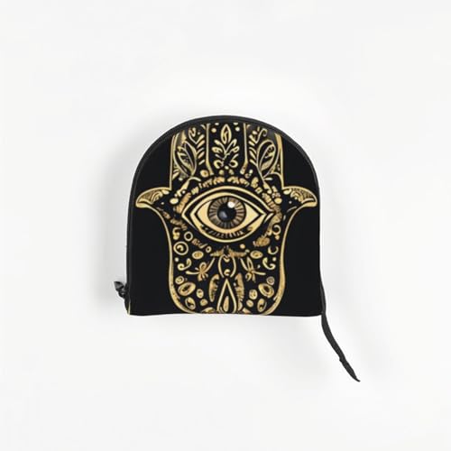 Small Pet Carrier Purse Bag, Gold Hand with Eye Print Shoulder Bag for Dogs Cats, Puppy Tote Travel Handbag - color: Gold Hand With Eye