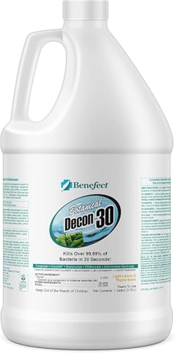 Benefect Botanical Decon 30 Disinfectant Cleaner - All Natural Formula for Effective Cleaning Power - Ideal for Restoration Jobs & Water Damage - 20476 - 1 Gallon - size: 128 Fl Oz (Pack of 1)