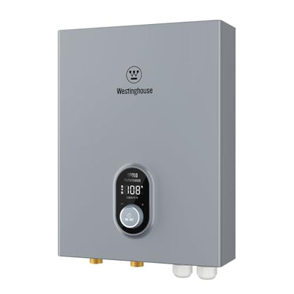 Westinghouse Wifi Tankless Water Heater Electric,24kW 240V,Whole House,Gray | Max 5.55GPM, 86-140℉ Temp.Range, ETL Certified, Space-Saving, Smart Wifi Compatible with Alexa & Google Home - color: Gray 24