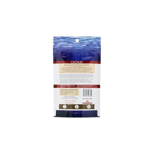 Northfin Cichlid Fish Food, Slow-Sinking Pellets, 1mm, 100g | Cichlid Formula; slow-sinking pellets for carnivorous & omnivorous cichlids; whole Antarctic krill meal; crafted in Canada - size: Net Wt: 100g, style: 1mm