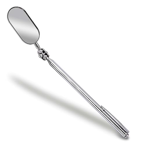 Telescoping Inspection Mirror, 1 Piece Car Inspection Mirror, Stainless Steel Mechanic Mirror,Retractable Extension Mirror,Flexible Inspection Mirror for Checking Vehicle and Small Details (8~24 Inch) - size: 1PCS