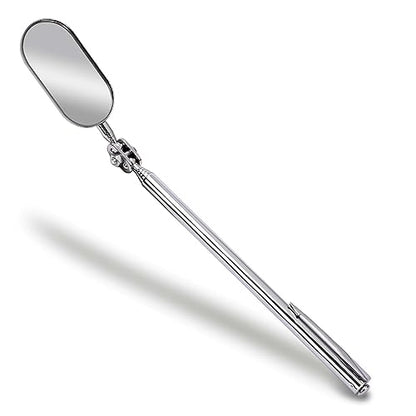 Telescoping Inspection Mirror, 1 Piece Car Inspection Mirror, Stainless Steel Mechanic Mirror,Retractable Extension Mirror,Flexible Inspection Mirror for Checking Vehicle and Small Details (8~24 Inch) - size: 1PCS