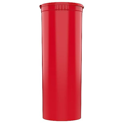 60 Dram CR Plastic Packaging Pop Top Containers - Child Resistant Travel Holder Vial Bottles - 75 qty (Red) - color: Red