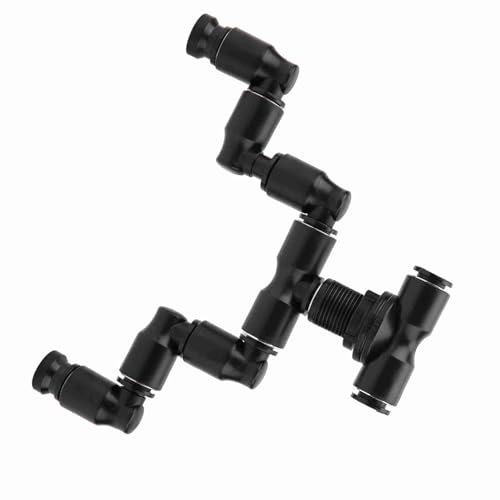 Reptiles Fogger Mist Sprinkler, 360 Adjustable Rainforest Tank Aquarium System Aquatic Pet Cooling Device with Double Bone Shape Nozzle for Reptile Terrarium 11.7mm