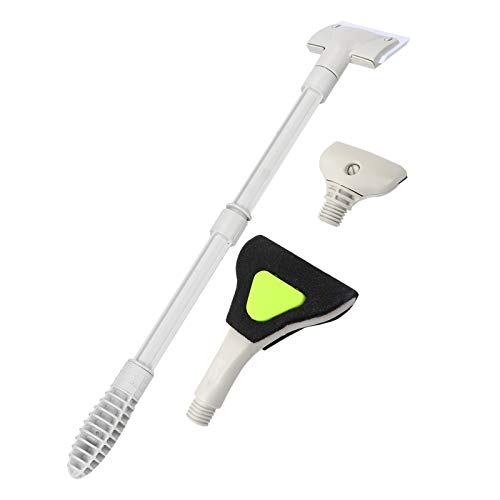Yctze ZYSH1 3 in 1 Aquarium Cleaning Tools Set - Glass Brush, Silicone Pad Scraper & Acrylic Scraper for Fish Cleaning