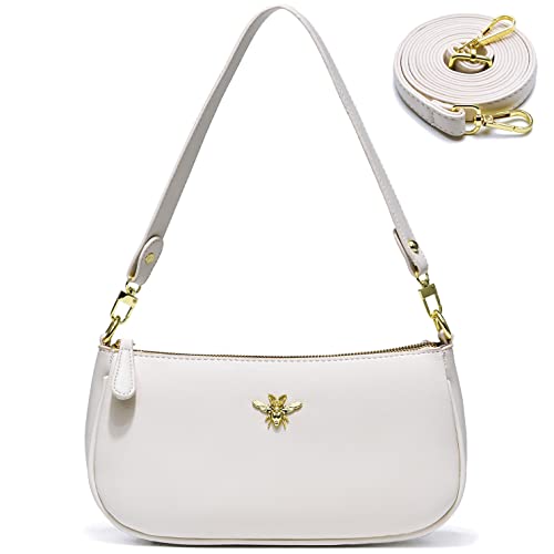 Small Tote Shoulder Bags Purses for Women Retro Classic Crossbody Bags Cute Clutch Purse and Handbag - color: 0-3-white