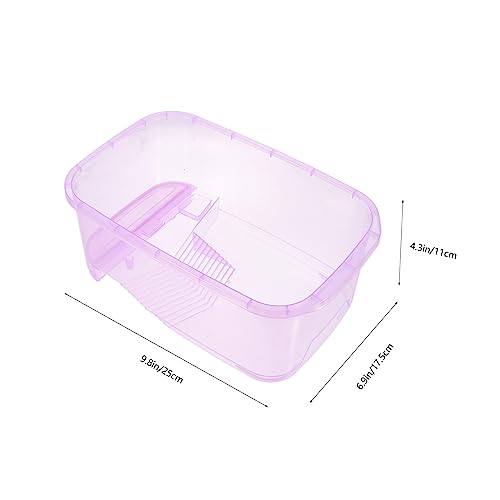 Yardwe 2pcs Turtle Tank Basking Platform Small Turtle Aquarium Habitat Reptile Living Box for and Aquatic Pets Convenient Cleaning and Fun Environment Amber