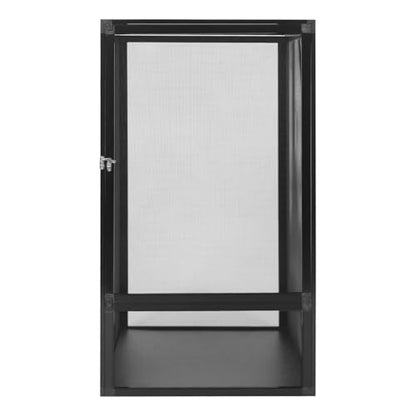 Reptile Cage, 44lbs Capacity Vertical Reptile Terrarium, Front Opening Chameleon Enclosure with 360° Observation, 4 Side Metal Mesh for Beetles Tree Frog Spider Arboreal Reptile 32"x18"x18"