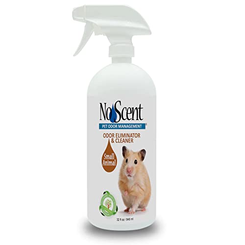 No Scent Small Animal Guinea Pig Cage Cleaner | Hamster & Rabbit Habitat Pet Odor Spray (32 Fl Oz / 946 mL) - size: 32 Fl Oz (Pack of 1)