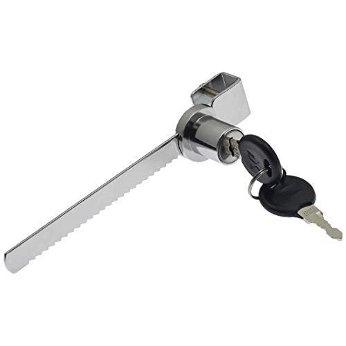 BTMB 4Pcs Drawer Display Case Showcase Sliding Glass Door Ratchet Lock with 8 Keys (Keyed Alike)