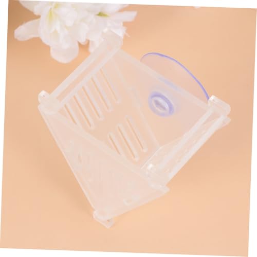 VOSAREA Acrylic Automatic Fish Tank Feeder Red Feeding Cup, Worm Food Dish, Aquarium Accessory for Fish and Shrimp Feeding