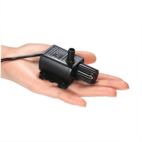 Decdeal Submersible Water Pump Aquarium Fountain DC 5V 4.8W 300L/H Lift | with Flow Adjustment Function and USB Interface