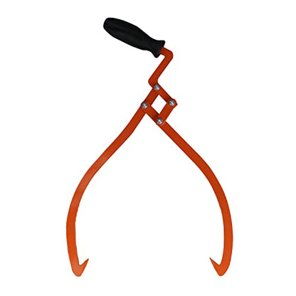 20" Log Tongs Logging Skidding Tongs Non-Slip Grip- Log Lifting, Handling, Dragging & Carrying Tool