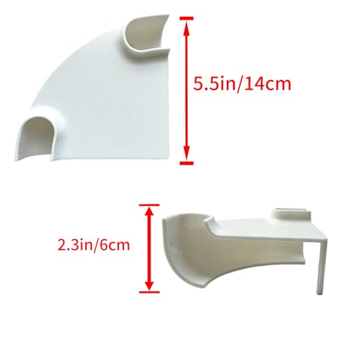 3D Printed Hamster Fish Tank Hiding Cave Corner – Underground Tunnel Landscape Decoration, Breeding Shrimp Nest, Hiding Spot for Hamsters, Small Animals, and Pets (White, Small)