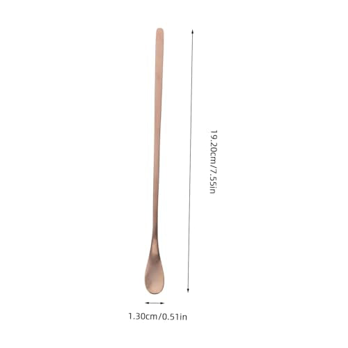 2pcs Reptile Food Spoon Long Handle Feeding Tool for Lizards and Small Pets Stainless Steel Design for Easy Feeding and Convenience - color: Golden