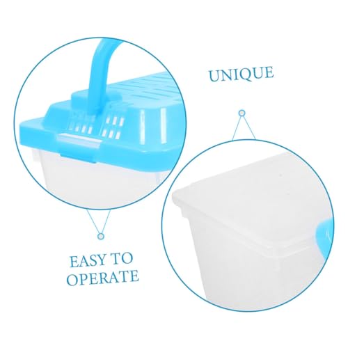 Happyyami Portable Fish Tank Handheld Aquarium for Fish Turtles and Small Reptiles Lightweight Easy to Transport Container for Pet Travel and Outdoor Adventures
