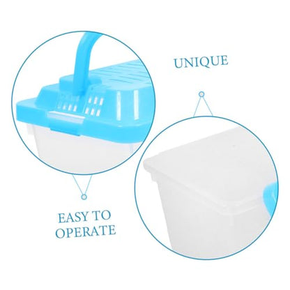 Happyyami Portable Fish Tank Handheld Aquarium for Fish Turtles and Small Reptiles Lightweight Easy to Transport Container for Pet Travel and Outdoor Adventures