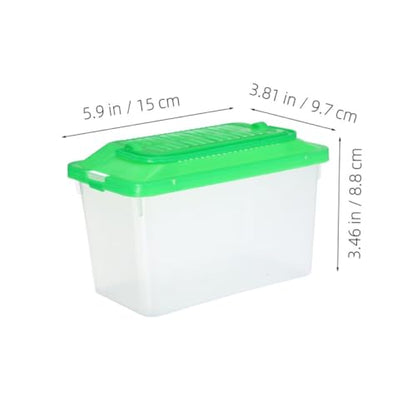 2pcs Portable Handheld Fish Tank Transparent Pet Container for Travel Durable Aquarium Breeding Carrier for Goldfish Turtles and Small Reptiles Compact Design for