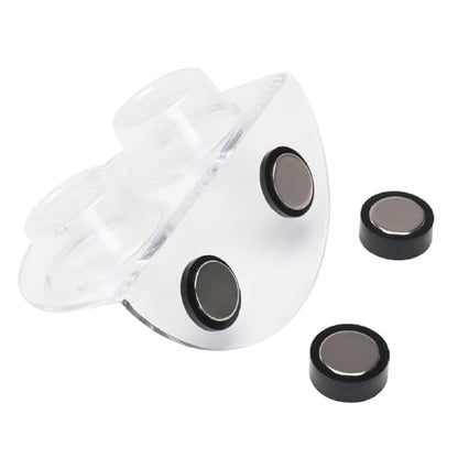 AIICIOO Crested Gecko Food Dish - Strong Magnetic Reptile Feeding Ledge for Bearded Dragon Lizard Crested Gecko Tank Accessories with 6 Pack Plastic Cup - size: Food Dish White