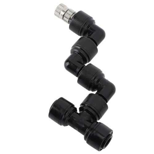 Reptile Mister Nozzles, 360 Degree Adjustable Reptile Cooling System Nozzles, Fine Mist Spray for Rainforest Tank Greenhouse Courtyard, Durable Plastic and Copper Construction with