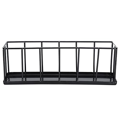 Omabeta Stainless Steel Tortoise Feeder Multifunctional Food Dispenser for Reptiles 30x10x8cm Easy Clean and Safe Feeding (Black)