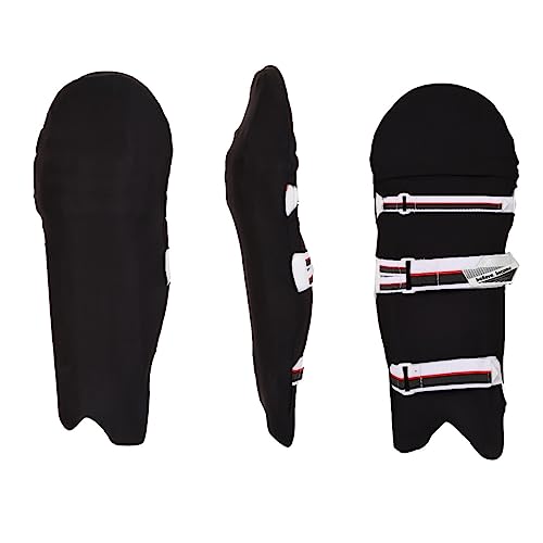 KNK Cricket Batting Pad Covers, Universal Youth and Adult Fit, Pair - color: Black