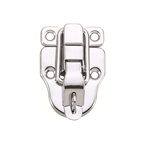 10Pack Metal Duckbilled Box Hasp Lock Toggle Latch Catch for Wooden Case Boxes Toolbox Silver