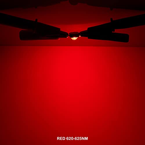 CHANZON 10 pcs High Power Led Chip 5W Red | (1200mA / DC 2V - 2.4V / 5 Watt)Super Bright Intensity SMD COB Light Emitter Components Diode Bulb Lamp Beads DIY Lighting - color: E) Red
