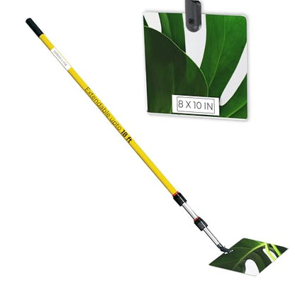 Inspection Mirror - Telescoping Heavy Duty, Lightweight & Durable, 6 ft - 18 ft Pole, 8 x 10 inch Acrylic Mirror - size: 8 x 10 inch Acrylic Mirror, style: 6 ft - 18 ft Pole