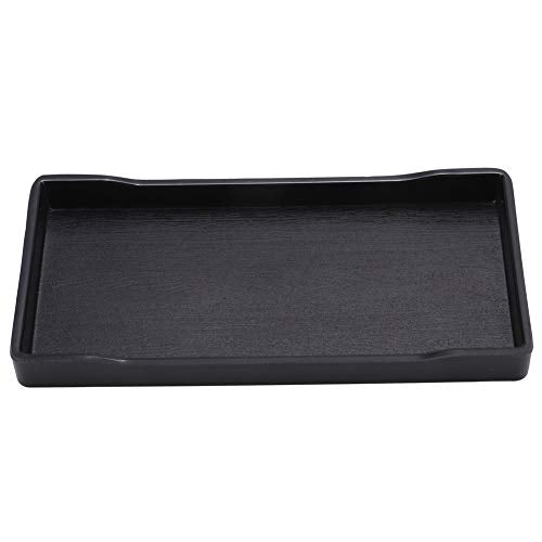 GLOGLOW Tortoise Food Bowl Anti Slip Plastic Square Feeding Dish for Lizard Chameleon Bearded Dragon Gecko Reptile Small Pet (Black)